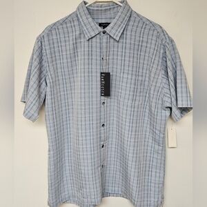 NWT Van Heusen Men's Light Blue Checkered Shirt